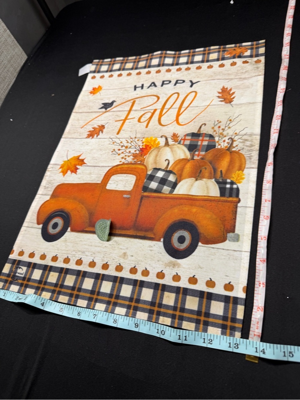 Happy Fall Orange Truck Garden Flag